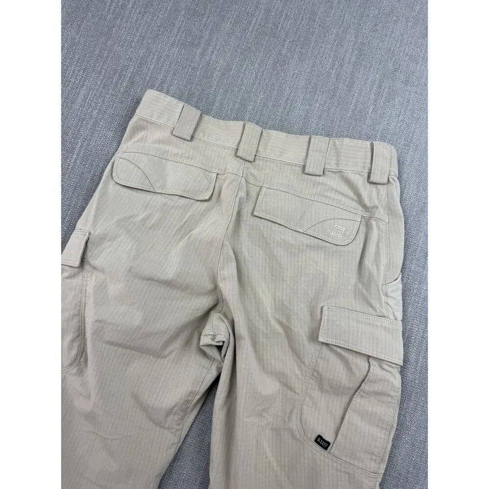 5.11 Tactical Men’s Cargo Pants 32x34 Khaki Ripstop Utility Work Hiking